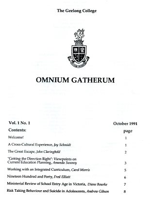 'Omnium Gatherum' cover, 1991.